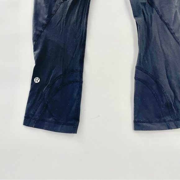 Lululemon Run Off Route Mid Rise Crop 21" Black Fast and Free crop Yoga pants 4 - Picture 8 of 12
